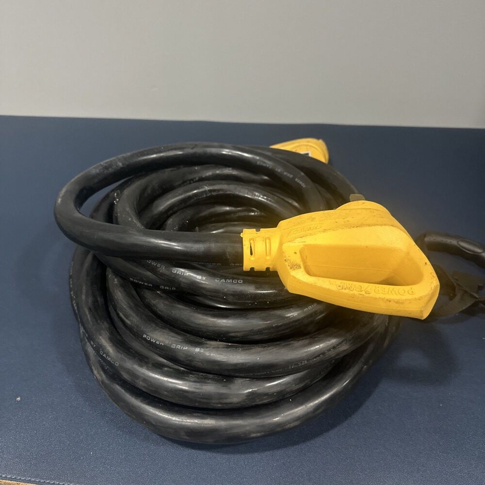 Camco 55199 Power Grip Extension Cord 50' 50A 125-250V/12500W 6/8Ga